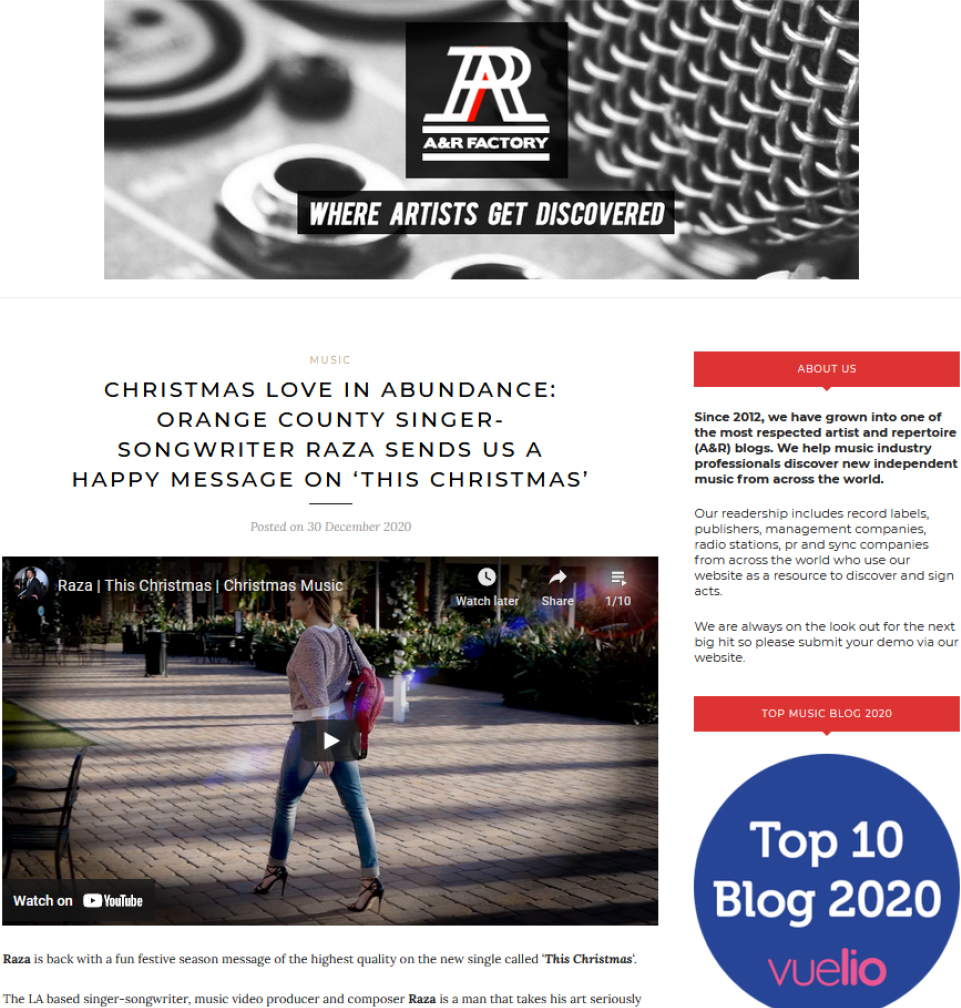 Article about "This Christmas"